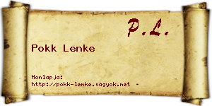 Pokk Lenke névjegykártya